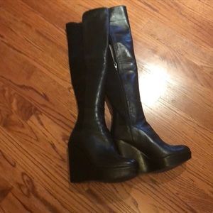 Over the knee platform boots